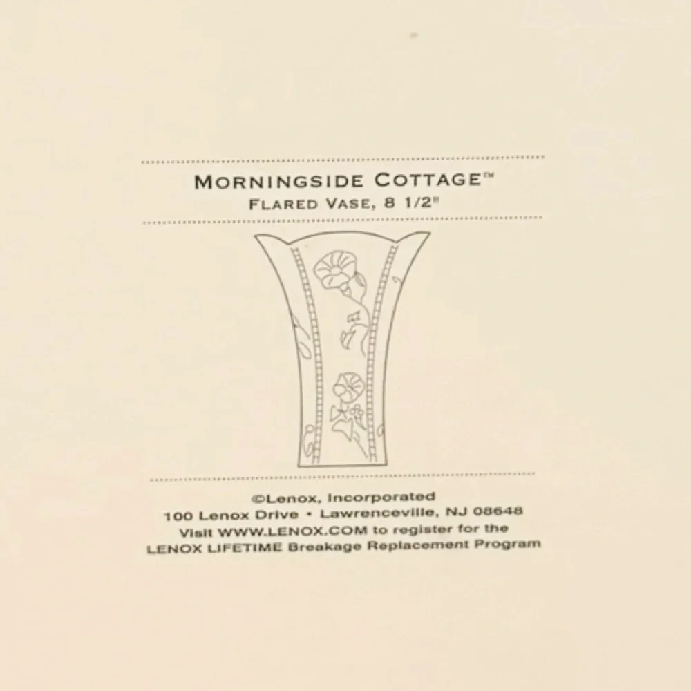 Lenox Morningside Cottage Flared Vase 8.25